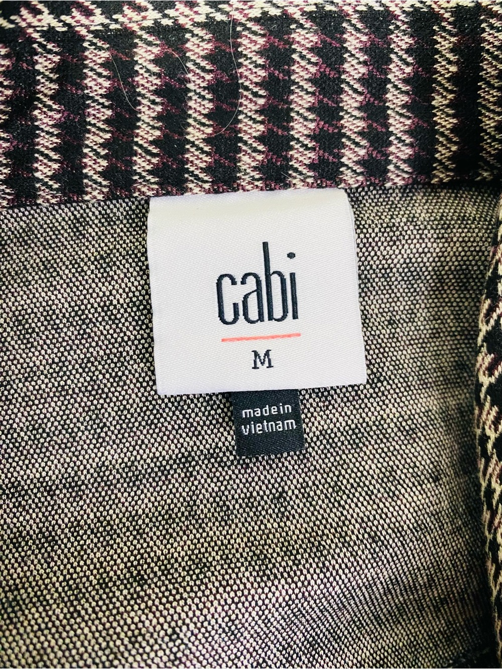 CAbi Houndstooth Baron Blazer Jacket Size M - Picture 7 of 9